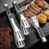 1pc 304Stainless Steel Food Tongs Non Slip Meat Salad Clip Barbecue Grill Clamp Kitchen Cooking Tools Buffet Serving Accessories