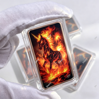 Fire Themed Fantasy Copper Collectible Bars 4 Designs .999 Pure Copper Art Bar for Fans & Collectors Bars Gifts