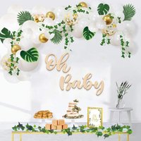 YOMDID Oh Baby Wooden Letter Sign Baby Shower Decoraion Birthday Decor Gender Reveal Party Wall Sign Props Wedding Supplies