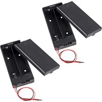 2pcs 18650 Battery Storage Case 2 Slots x 3.7V for 2x18650 Batteries Holder Box Container with ON/Off Switch 2 Slots