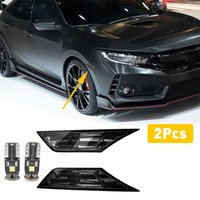 2pcs Car Turn Signal Light For Honda Civic 2016-2021 IP68 Waterproof turn signal width light modified black with LED bulb