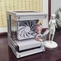 Aluminum Alloy ITX Mini Computer Case, Compact Small Form Factor PC Case Black