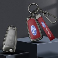 Alloy Car Key Case Cover Shell For Ford Ranger C-Max S-Max Focus Galaxy Mondeo Transit Tourneo Custom Ecosport Auto Accessories