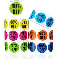 500pcs Percent Off Sticker Rolls Clearance Discount Stickers Pricemarker Tag Sticker Label for Retail Store Promotion