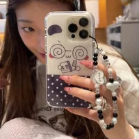 Korean Ins Glasses Panda Feather Texture Phone Case for Huawei Honor X5c X9d X7d 400 200 X6a X8b X7a Smart Plus Lite Pro 4G 5G
