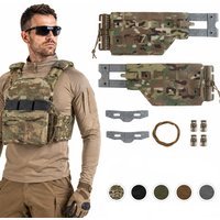 Tactical Molle Quick Release Side Panel 5Position Adjustable Elastic Cummerbund for LV119 120 Tactical Vest Hunting Airsoft Gear