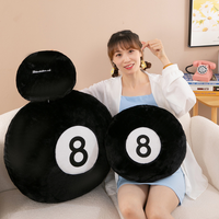 Nice Simulation Billiards 8 Ball Plush Pillow Stuffed Soft Eight Pool Players Home Decor Indoor Sport Creative Gift