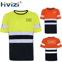 Safety Reflective Shirt for Men Short Sleeve Hi Vis T-shirt Custom Logo and Text High Visibility T Shirts Outdoor Work Clothes