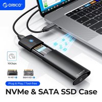 ORICO Dual Protocols M.2 NGFF NVMe Enclosure External SSD Case USB 3.2 Type C Hard Drive Disk Cover 10Gbps HD Storage Box House