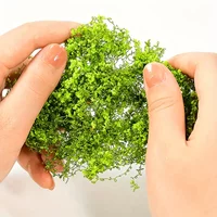 2Pcs/lot Miniature Cotton Thread Vine Leaves Artificial Flower Cluster Model Wall Plants Moss Grass Diy Micro Landscape Diorama
