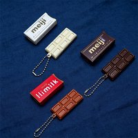 Simulated Meiji Chocolate Bendy Keychain Fidget Toy Snap-And-Play Stress Relief JP Style Flexible Funny Gift Creative Gadgets