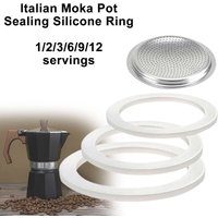 Coffee Rubber Ring Silicone Moka Rubber Seal Filter Screen Coffee Espresso Coffee Makers Moka Pot Special Replacenent Parts