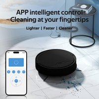 APP-Controlled Slim Sweeping Robot Vacuum and Mop 1800Pa Suction for Deep Cleaning 3-in-1 Function Large Capacity Dustbin