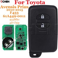 Remote Smart Key Fob For Toyota Avensis Prius 2010-2015 433MHZ ID4D Chip 61A449-0011 F433 B74EA B75EA 2 Buttons Car Control Key