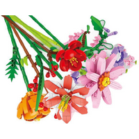 2025 Christmas Countdown Bouquet Building Blocks 24 Days Advent Calendar Surprise Blind Box for Kids Adults Holiday DIY Gifts