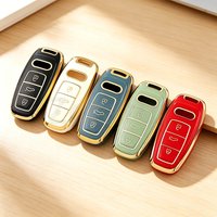 Auto Keyless For Audi A6 A7 A8 E-tron Q5 Q7 Q8 C8 D5 Soft TPU Car Shell Fob Protector Holder Remote Key Case Cover Accessories