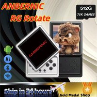ANBERNIC RG Rotate Retro Handheld Game Console 3.5" Rotatable Square Touch Screen T618 Chip Android Portable Classic Arcade Vide