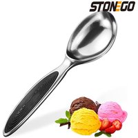 Ice Cream Scoop Zinc Alloy Ice Cream Scoop Stonego Spoon with Non-Slip Handle for Cookie Dough Gelato Sorbet Sundaes