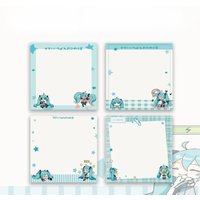 HATSUNE MIKU Sticky Notes 50 Sheets Cute Cartoon Household Goods Ins Style Square Memo Pad