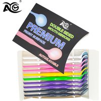 AG 10pcs/Box Dental Double Sided Mouth Mirrors Autoclavable Surface Exam Reflectors With Handle Oral Tooth Whitening