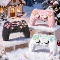 PlayVital Magic Wings Silicone Cover for PS5 Controller, Soft Anti-Slip Grip Skin with Thumbstick Caps & Stickers - Pink