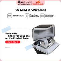 Bezprzewodowe słuchawki douszne Hi-Fi HIFIMAN SVANAR Bluetooth, Hymalaya DAC, membrana topologiczna, IPX5 odporna na wodę/pot i ANC