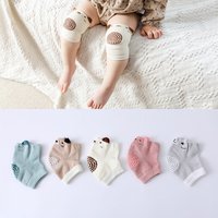Children's Knee and Elbow Pads Spring and Summer Baby Loop Socks Adhesive Anti Slip and Anti Fall Crawling Protective Equipment