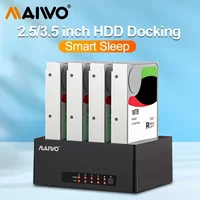 MAIWO 4 Bay HDD Docking Station SATA to USB3.0 2.5" 3.5'' SSD/HDD Hard Drive Enclosure Case for 2.5 3.5 inch HDD Enclosure box
