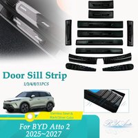 Car Door Sill Strips For BYD Atto 2 Yuan S1 Pro 2025 2026 Stainless Steel Threshold Welcome Anti-Stampede Paste Auto Accessories