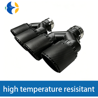 1Piece Upgrade Y Shape Double Outlet Matte Carbon Fiber For Modified Accessories Exhaust Tip Car Decoration Muffler Nozzle Pipe