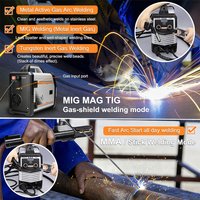 Degreat 4-in-1 MIG-Schweißgerät, synergisches MIG/MAG/TIG/MMA-Inverter-Schweißgerät, tragbares Multifunktions-Schweißset mit Digitalanzeige und Überhitzungsschutz für Heimwerkerprojekte, Reparaturen