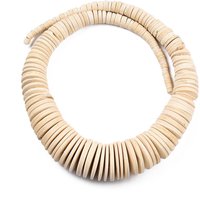 1strand Coconut Beads Strands Flat Round Wheat 6~26x2~7mm Hole: 1mm 95~125pcs/strand 18.70 inch(47.5cm)