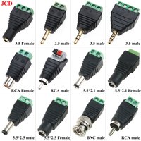 JCD 1pc 3.5mm 2.5mm 2/3/4 Pole Male Plug / Female Socket To Screw Terminal Connector Mono/Stereo 1/8 Inch Headphone Audio Jack