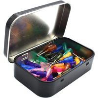 Flip Metal Tin Storage Box Portable Case for Coin Key Card Candy Small Items