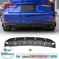 Car Rear Bumper Diffuser Lip for LEXUS IS300 IS350 IS F Sport Sedan 4 Door 2017 2018 Rear Bumper Diffuser Lip Carbon Fiber
