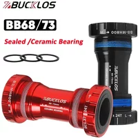 BUCKLOS Bicycle Bottom Bracket BB68/73 Sealed Bearing BB 24mm Ceramic Bearing Bike Bottom Bracket for MTB Road Bike Crank BB