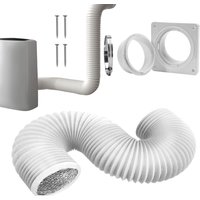 Dryer Vent Hose Wall Mounted Air Conditioner Connector Plate Portable Air Conditioner Window Vent Kit for Home Kitchen Room