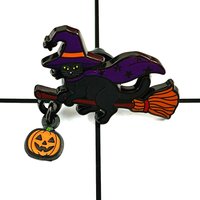 Halloween Black Cat Witch Brooch Broomstick Pumpkin Decoration Badge Star Cape Badge Festival Dressing Decoration Lapel Pin Gift