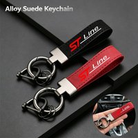 New Luxury Suede Leather Keychain Key Chain Rings For Ford ST LINE Fiesta Focus x 2 3 KUGA Mondeo Ecosport MK4 MK5 Accessories