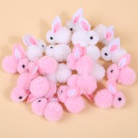 20pcs Cute Cartoon Plush Rabbit Accessories For DIY Bags Hats Clothing Hair Accessories Shoes Brooch Decoration Accessories