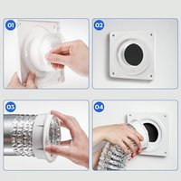 Air Conditioner Exhaust Hose Vent Kit Vent Wall Connector Kit Adjustable Connector Seal Ring For Dryer AC Exhaust Vent