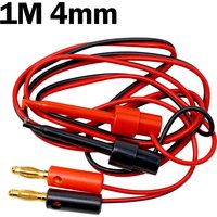 1M 4mm Banana Connector To Hook Clamp Adapter For Multimeter Test Leads Banana-Plug Connector Hook Clamp Adapter Cable