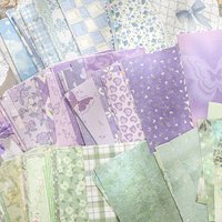 Journal GO 50pcs Basic Journaling Material Paper Creative Collage Scrapbooking diy Background Paper Stationery Memo Pads
