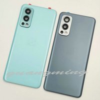 For OnePlus Nord 2 5G Glass Back Battery Cover Door Housing Case With Camera Lens Replacement Parts