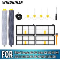 For iRobot Roomba 800 900 Series 805 850 860 866 870 880 890 960 961 980 981 985 990 Vacuum Part Filter Side Main Brush Wheel