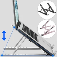 7/10Gears Adjustable Laptop Holder Foldable Notebook Stand Portable Desktop Support For Macbook Air Pro Accessories ABS Material