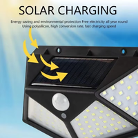 100 LEDS Solar Outdoor Decorative Light Motion Sensor Waterproof Material Wall Lamp Style Lights up Garden Railings Pavilion