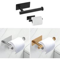 Tissue Holder - Self-adhesive, Toilet Paper Holder, Nickel-Pulled, Wall-Mounted, Bathroom Storage Accessories