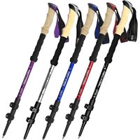 1pcs Hiking Anti Shock Walking Sticks Telescopic Trekking Climbing Poles Ultralight Walking Canes Aluminum Outdoor 135CM