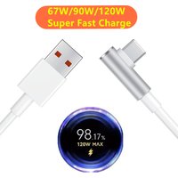 90 Degree Elbow 6A 120W Fast Charging Type C Cable for Xiaomi 12 13 14 15 Redmi Note 12T 13 14 Pro POCO X5 X6 Pro Elbow Cables